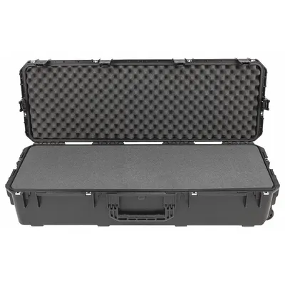 SKB Protective Case: 14 1/2 in x 44 1/2 in x 10 in, Solid, Black, 2 Wheels - Standard Long Cases