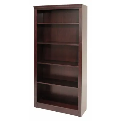 REGENCY Bookcase: Mahogany, Wood, 72 in Overall Ht, 36 in Overall Wd, 17 in Overall Dp - Stationary Bookcases