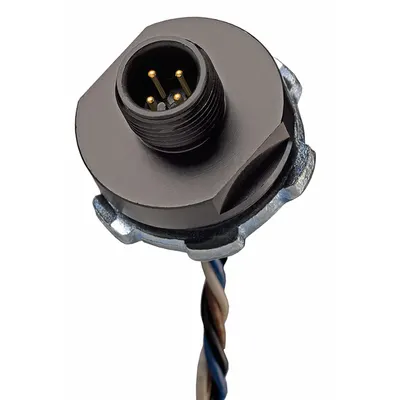 BRAD HARRISON External Thread Receptacle: 120070, 1/2"-14 Mounting Thread Size, 1 ft Wire Lg - Actuator & Sensor Receptacles
