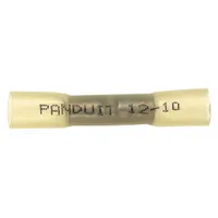 PANDUIT Butt Splice Connector: Yellow, Heat Shrink, For Wire Size 12 AWG – 10 AWG, 600 V (MPN BSH10-E)