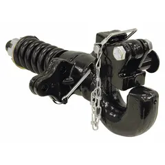 Steel pintle hook with a powder-coated finish. Rated for 6,000 lb gross towing weight and 30,000 lb gross trailer weight capacity. Used for connecting trailers to towing vehicles in heavy-duty applications.