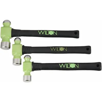 WILTON Ball Pein Hammer Set: Steel, Steel, 2 lb_2 1/2 lb_24 oz Head Wt - Ball-Peen Hammer Sets