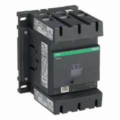 Non-reversing IEC contactor with 3 poles and 3 normally open (NO) contacts. Rated for 115 A with a 480V AC coil. Suitable for switching power circuits in industrial motor control, lighting, and heating applications.