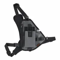 SQUIDS BY ERGODYNE 3145 Gray Barcode Scanner Chest Harness: Barcode Scanner Holster, Polyester, Gray