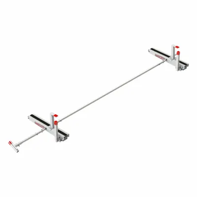 WEATHER GUARD Van Roof Rack: Aluminum, 130-3/4 in L, 12-9/10 in H, White - Van Roof Racks