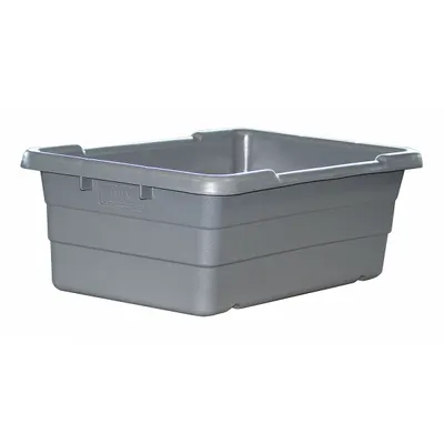 NEW AGE INDUSTRIAL Cross Stacking Tote: 25 in x 15 1/2 in x 8 3/4 in, Gray - Cross-Stacking & Nesting Totes