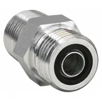 PARKER Compression Fitting Adapter: 1/2 in OD x 1/2 in Pipe Size, 3/8-18 Thread Size, Steel (MPN 8 FLO-S)