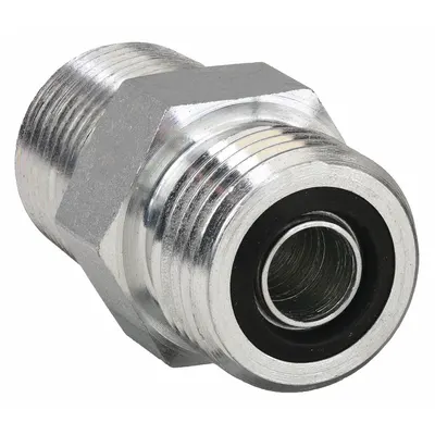 PARKER Compression Fitting Adapter: 1/2 in OD x 1/2 in Pipe Size, 3/8-18 Thread Size - O-Ring Face Seal Steel Compression Fittings