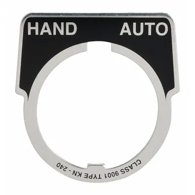 SCHNEIDER Legend Plate: 30 mm Panel Mounting Size, Half-Round - Push-Button Rings & Plates