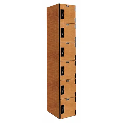 HALLOWELL Low-Maintenance Solid Plastic Box Locker PHL1282-6A-FA - Low-Maintenance Solid Plastic Box Lockers