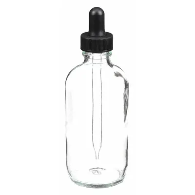 OEM Dropper Bottle: Round - Clear Glass Lab Dropper Bottles