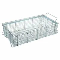 MARLIN STEEL WIRE PRODUCTS Parts Washer Basket: Rectangular, Steel, Silver, 24 in Basket Lg (MPN 00-00363276-14)