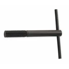 This Prewinder Type III installation tool is used to prewind helical inserts for thread repair or reinforcement. Made of steel, it is compatible with inch-sized, right-hand coarse helical inserts. The tool facilitates proper insert installation in applications where damaged threads need restoration.