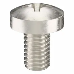 M6x1.00 thread, 10 mm length, 18-8 stainless steel, plain finish, pan head, Phillips drive with #3 drive size. Supplied in a 25-pack. Used for fastening components in machinery, enclosures, and industrial assemblies where corrosion resistance and a low-profile head are required.