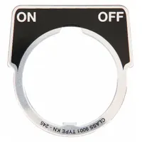 Legend Plate: 30 mm Panel Mounting Size, Half-Round, 1 3/4 in Overall Ht x 1 5/8 in Overall Wd (MPN 9001KN245)