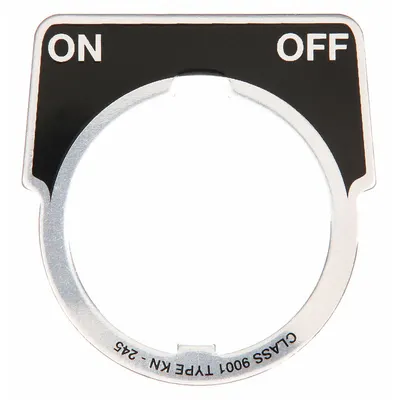 SCHNEIDER Legend Plate: 30 mm Panel Mounting Size, Half-Round - Push-Button Rings & Plates