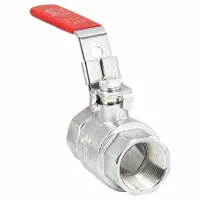 APPROVED VENDOR Manual Two-Way Ball Valve: 1 in, Chrome-Plated Brass, Straight, FIP x FIP, Two-Piece (MPN 107-825-CL)
