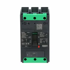 Molded Case Circuit Breaker: 20 A Amps, 100kA at 240V AC, Fixed, Everlink Lug Both Ends, ABC, BGL (MPN BGL36020). Key specifications — Terminal Connection: Everlink Lug Both Ends; Phase Connection: ABC; Max. AIR Rating: 100kA at 240V AC; Instantaneous Trip: Fixed; Series: BGL.