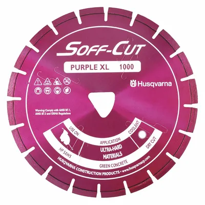 HUSQVARNA Diamond Saw Blade: Concrete/Granite, 6 in Blade Dia., Dry, For Masonry Saw - Multi-Material Blades