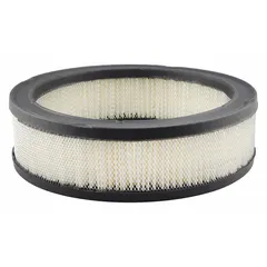Round-oval engine air filter with axial seal, 2 7/16 in overall height. Designed for GM light duty trucks. Traps airborne contaminants to maintain clean airflow for combustion.