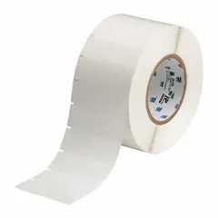 Clear, gloss-finished autoclavable polyester label roll with 1-inch label height and 3-inch label width. Designed for use with THT-series printers, suitable for durable identification in environments requiring sterilization, such as medical and laboratory settings.