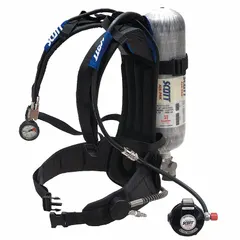 Scott ACSi self-contained breathing apparatus with a 30-minute carbon fiber cylinder rated at 4,500 psi. Designed for respiratory protection in environments where breathable air is not available, such as chemical plants, refineries, and confined-space operations.