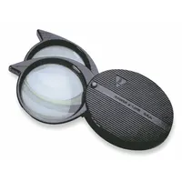 BAUSCH & LOMB Folding Pocket Magnifier: 4X to 9X, 1.1 in/2.5 in Focal Distance, 23 mm Lens Dia (MPN 81-23-64)
