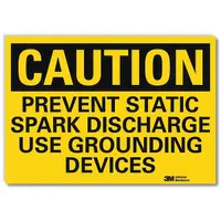 Caution Sign: Reflective Sheeting, Adhesive Sign Mounting, 10 in x 14 in Nominal Sign Size (MPN U4-1607-RD_14X10)