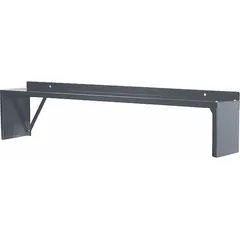This steel riser in black finish elevates workbench surfaces to create additional storage or workspace underneath. It has an overall width of 48 inches and depth of 10 inches. Mounting hardware is included for installation. Commonly used in industrial workshops, assembly lines, and maintenance areas.