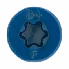 Case-hardened steel flat-head screw anchor with zinc-plated finish for corrosion resistance. Pointed tip and Torx drive facilitate installation. Removable design suitable for fastening into concrete, brick, or block. Supplied in a 100-piece pack.