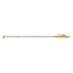 This UNIWELD cutting torch features a 48-inch length and 90° head for improved reach and access in confined spaces. It has a 9/16"-18 inlet connection and is designed for oxy-fuel cutting of ferrous metals in fabrication and maintenance applications.