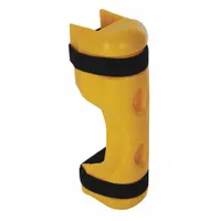 RACK SENTRY Pallet Rack Guard: Strap-On, On Upright, 3 in x 5 in x 18 in, Polymer, Yellow (MPN RSC-75)
