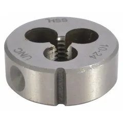 This solid power tool part features a 1-inch outer diameter and 10-24NC threading. It is used as a replacement component for maintaining or repairing compatible power tools.