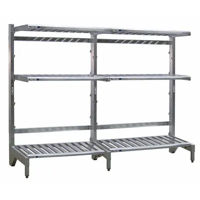 NEW AGE INDUSTRIAL Cantilever Rack: 72 in x 27 in x 72 in, 3 Shelves - Lightweight Corrosion-Resistant Cantilever Shelving