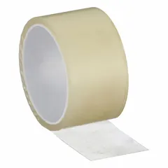 This double-sided film tape features an acrylic, UV-resistant adhesive on a transparent unplasticized polyvinyl chloride film backing. It is designed for mounting, splicing, and holding applications where temporary positioning is needed before permanent bonding. Suitable for indoor and outdoor use in industrial assembly and signage.