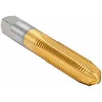 WIDIA GTD Straight Flute Tap: M8x1.25 Metric, D5, 4 Flute, Plug Chamfer, TiN Coated High Speed Steel (MPN 19912)