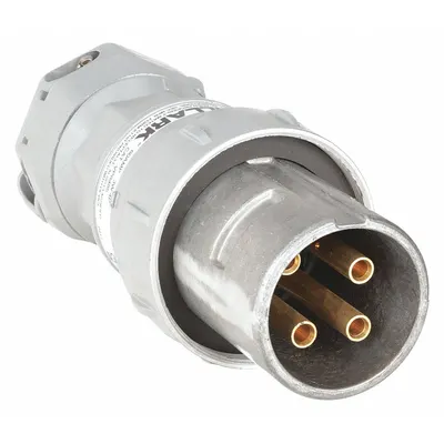 HUBBELL Pin and Sleeve Plug: Gray, 250V DC/600V AC, Three Phase, 60 A, 3 Pole - Hazardous Location Plugs