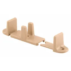 This 2-pack of hanging door guides is designed for use with sliding or bypass doors. Each guide measures 2 1/8 inches in length and 7/8 inches in width, helping to align and stabilize doors within their track system.
