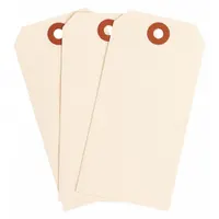 Manila cardstock shipping tag, 4-3/4 inches high by 2-3/8 inches wide, 30-point thickness. Suitable for identifying and tracking packages, pallets, and inventory in industrial and logistics environments. Pack of 1,000
