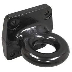 Steel lunette ring with 2-1/2 in ring diameter and 7 in overall length. Gross towing weight capacity of 42,000 lb. Used for connecting trailers to towing vehicles in heavy-duty applications.