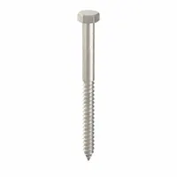 Hex Head Lag Screw: 1/2 in Size, 6 in Lg, Stainless Steel, NL-19, 5 PK (MPN FBLB126P5)