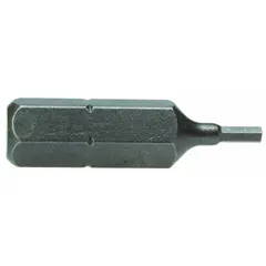 Imperial hex impact bit with standard tip style, 1 5/16 in overall length, and hex drive. Impact rated for use with impact drivers in high-torque fastening applications. Supplied in a 5-pack.