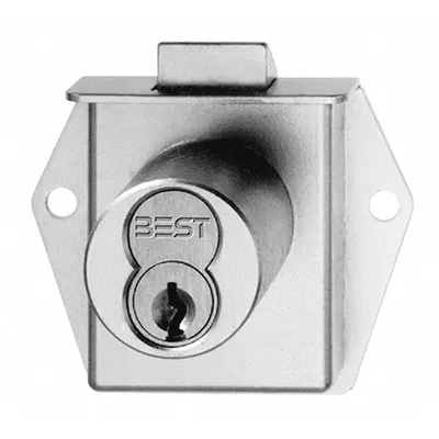 BEST Deadbolt Lock: Coreless, Vertical, Diamond, 2 1/8 in Body Ht, 1 7/8 in Body Wd - Latchbolt Cabinet & Drawer Locks with Interchangeable Cores