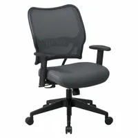 OFFICE STAR Office Chair: Space, Ht, Fabric Material, 17 3/4 in Back Ht, 19 1/4 in Seat Wd (MPN 13-V44N1WA)