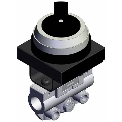 SMC Shuttle Valve: VM100 Series, 2 Position Twist Actuator, 3 Ports, 1/8 in BSPP - VM Series Manual Air Control Valves