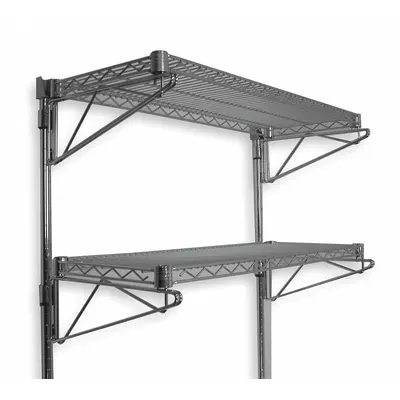 OEM Wire Wall Shelf: 24 in x 18 in - Adjustable-Height Steel Wire Wall-Mount Shelving