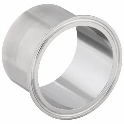 MAXPURE Sanitary Fitting Ferrule: Ferrule, 3 in OD Size, Clamp, Polished 316L Stainless Steel - 316 Stainless Steel Sanitary Tube Fittings