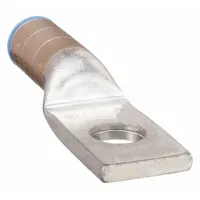 Compression Lug: 3/8 in Stud Size, 1/0 AWG / 1/0 AWG For Wire Sizes, Solid/Stranded Wire Type, Long (MPN 60130)