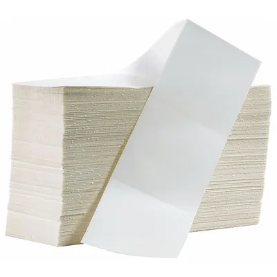 OEM Printer Label: 4 in Label Wd - Fanfold Thermal Transfer Labels