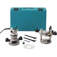 MAKITA Router: Mid-Size, Fixed and Plunge Base, 2.25 hp, Variable Speed, 24,000 RPM, Std Double Grip (MPN RF1101KIT2)